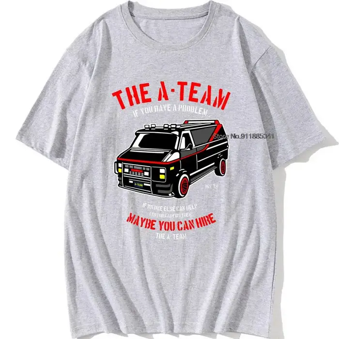 LE nouveau T-SHIRT A-TEAM hommes Van drôle 80's programme TV émission coton Mr-T unisexe surdimensionné 100% haut