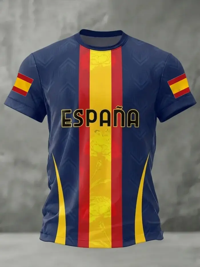Maillots de football d'été 2026 Espagne pour hommes – T-shirts classiques à manches courtes God Spain