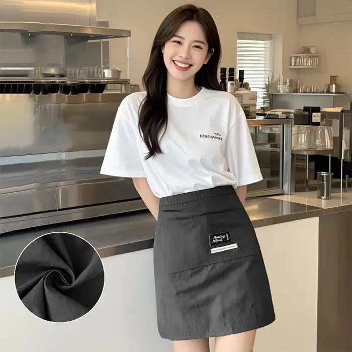 Tablier une pièce en toile pour femme pour cuisine et serveuse
