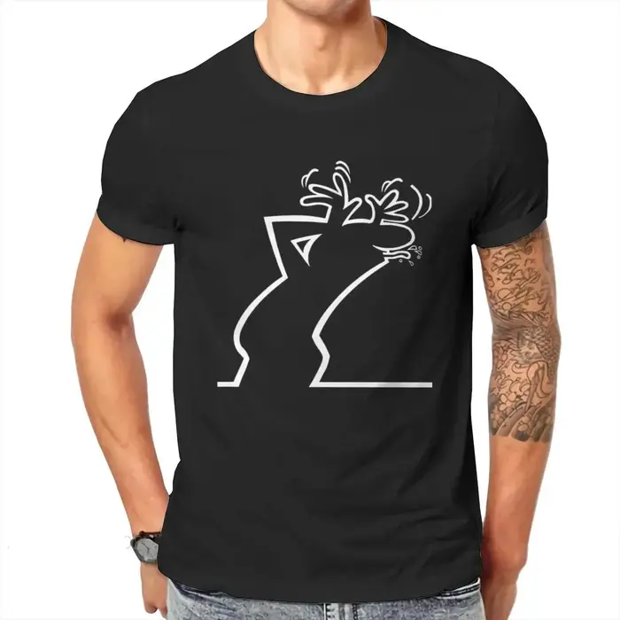 La Linea The Line Osvaldo Cavandoli TV haut homme mode heureuse T-shirt été rue col rond décontracté