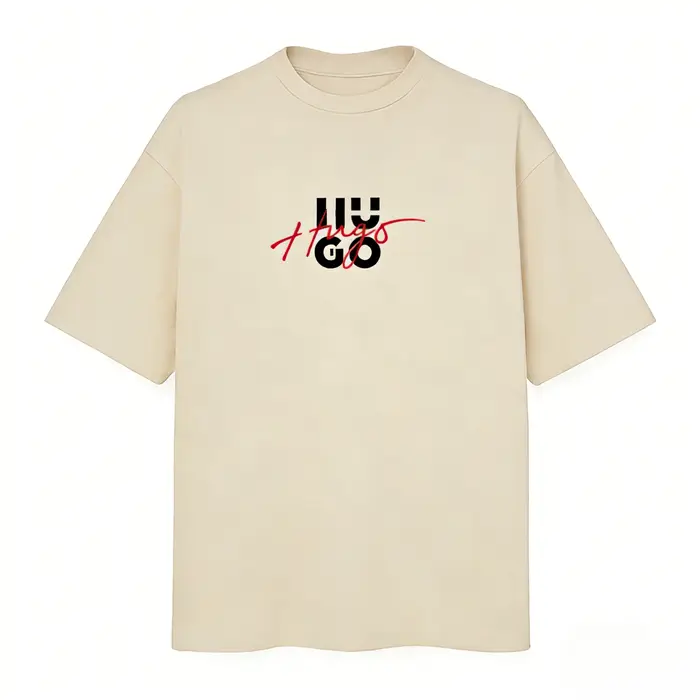 T-shirt Homme Décontracté Ample à Manches Courtes en Coton Pur, Tendance Rétro Haut de Gamme Personn