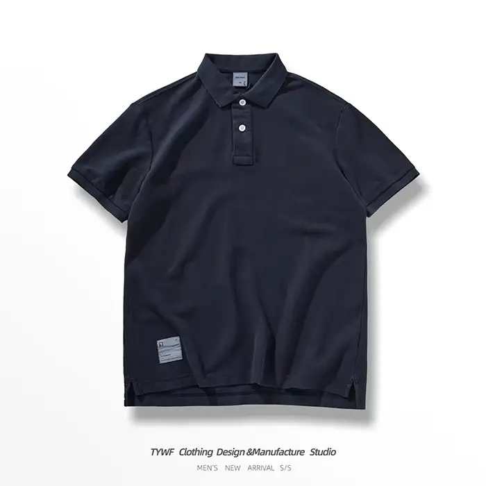 Polo en pur coton polyvalent à la mode avec col, parfait pour l'été