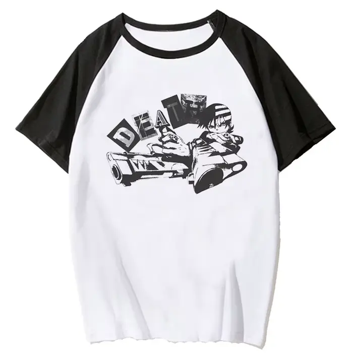 Soul Eater top t-shirts adolescent à la mode kawaii harajuku université graphique Pastel top