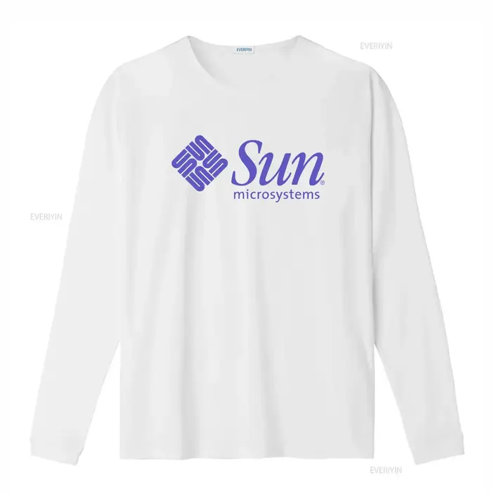 T-shirt blanc pour homme de Sun Microsystems avec logo imprimé