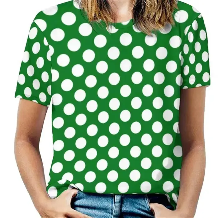 T-shirt à manches courtes et col rond pour femmes