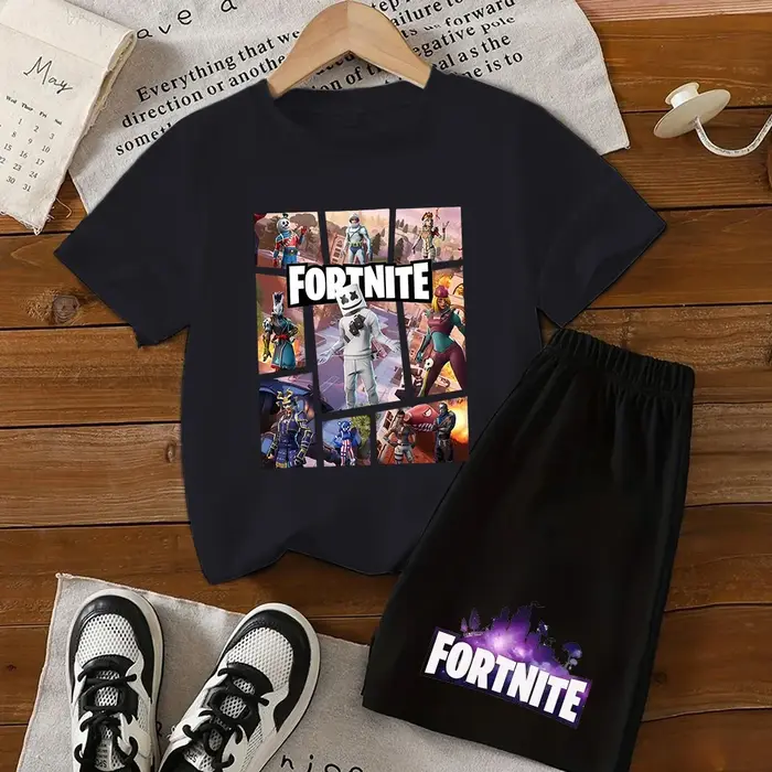 FortnitesT-shirt et short pour garçons et filles