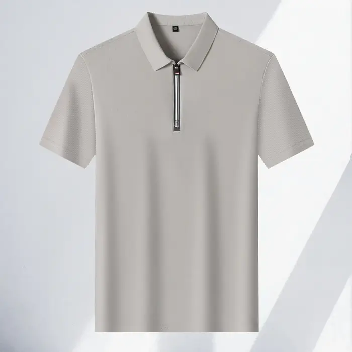 Polo Homme Haut de Gamme à Demi-Zip