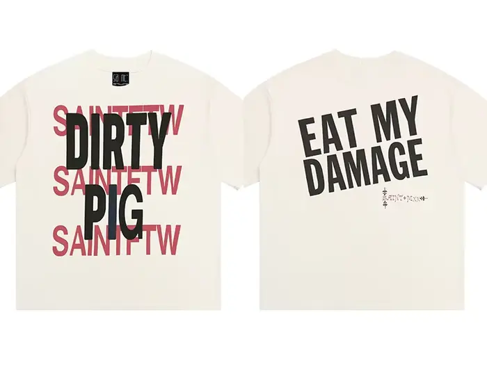 T-shirt vintage délavé noir vieilli SAINT pour homme et femme – Qualité supérieure, style urbain, ma