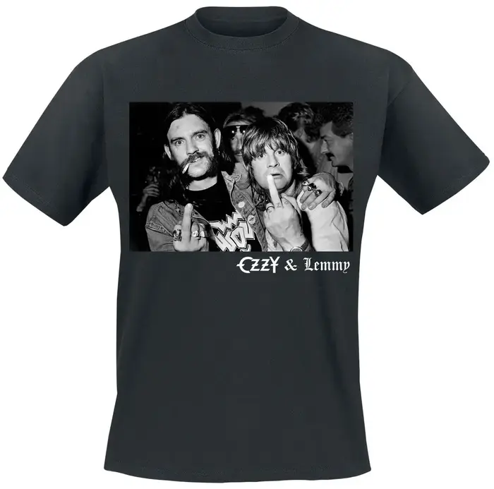 T-Shirt en coton avec image graphique de la bande Ozzy & Lemmy Ozzy Osbourne, Streetwear d'été pour