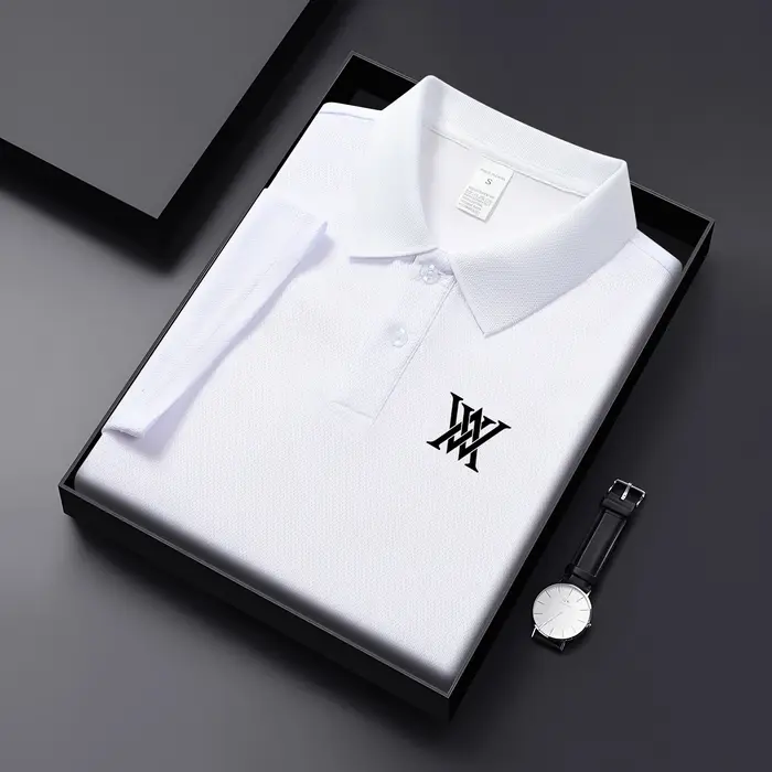 Polo de golf bleu marine pour homme, tendance, classique, décontracté, pour le bureau, vêtements de 