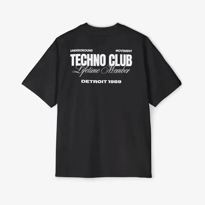 Detroit Techno T-Shirt surdimensionné: Festival de musique Rave Wear vêtements graphique chemise à manches courtes unisexe hommes femmes toutes saisons