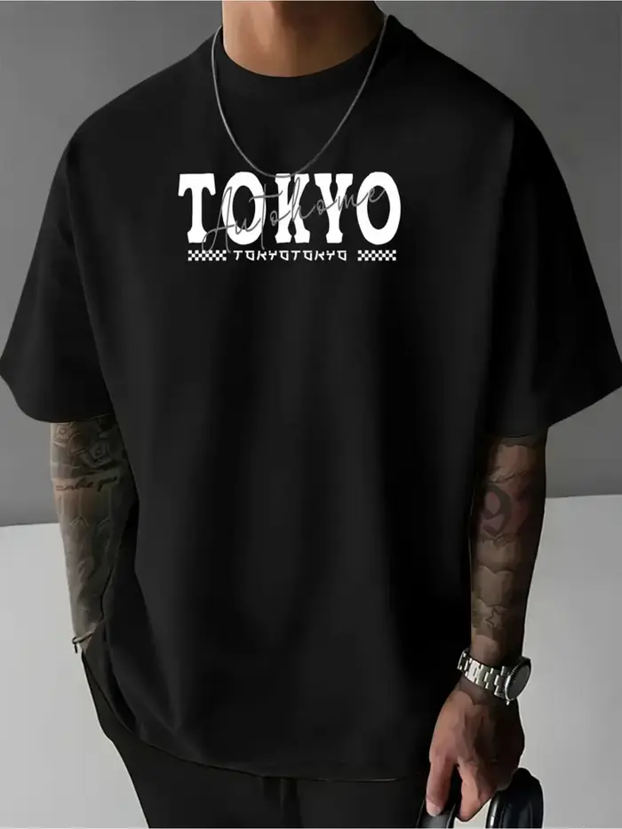 Tokyo Autohome JDM Tuned Car Print sur t-shirt pour homme en coton 100% de qualité supérieure
