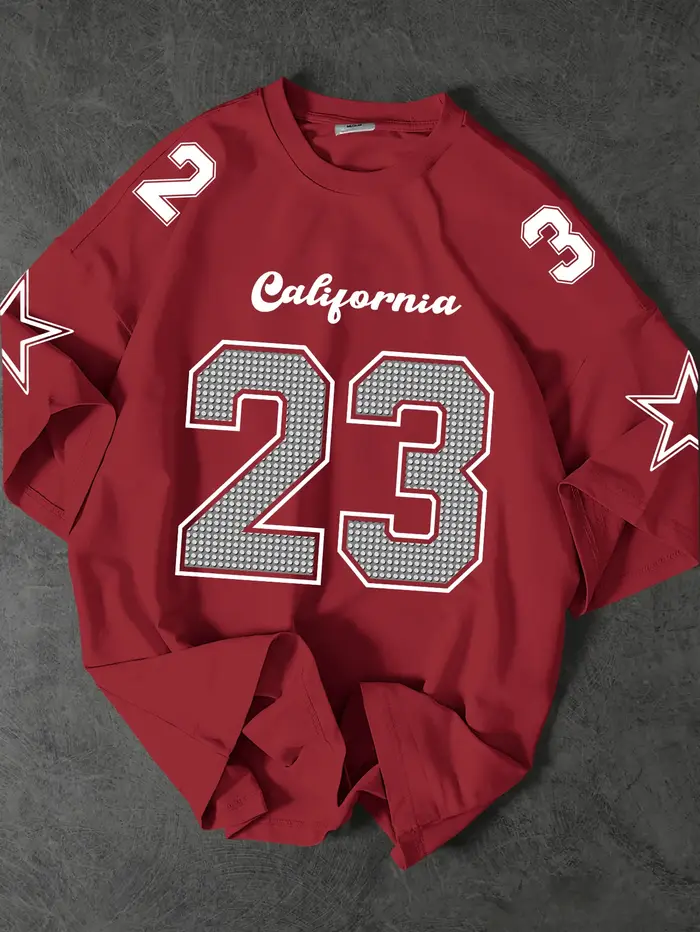 T-shirt oversize pour homme avec imprimé California 23