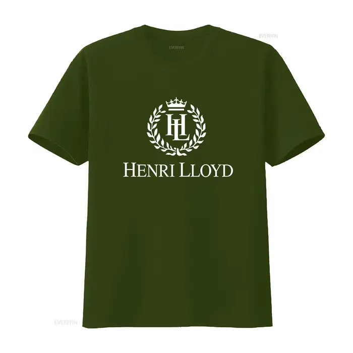 T-shirt noir avec Logo Henri Lloyd pour hommes