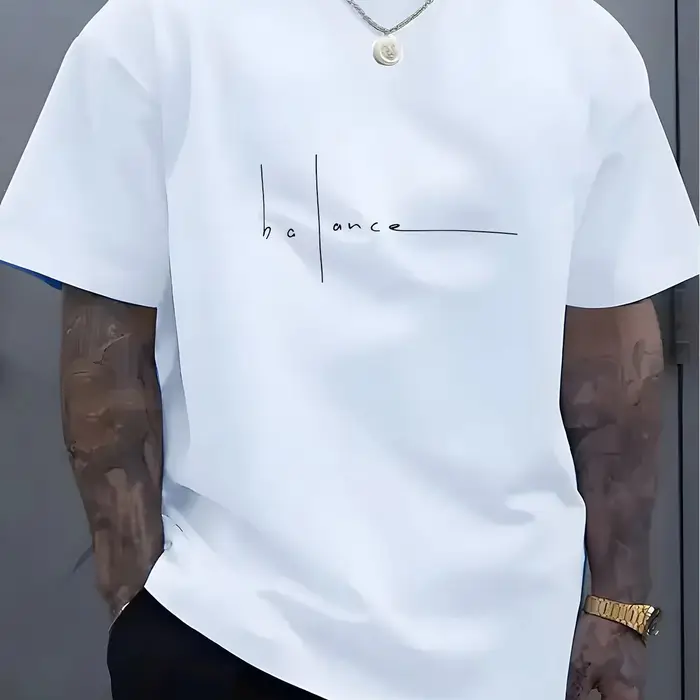 Nouveau T-shirt homme été 2026 tendance décontracté sport ample imprimé 3D lettres col rond manches courtes