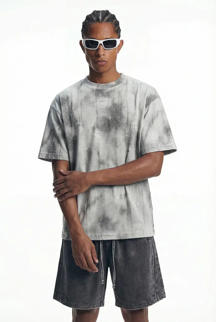 Nouveau T-shirt rétro noir à motif floral style photocopy 2026