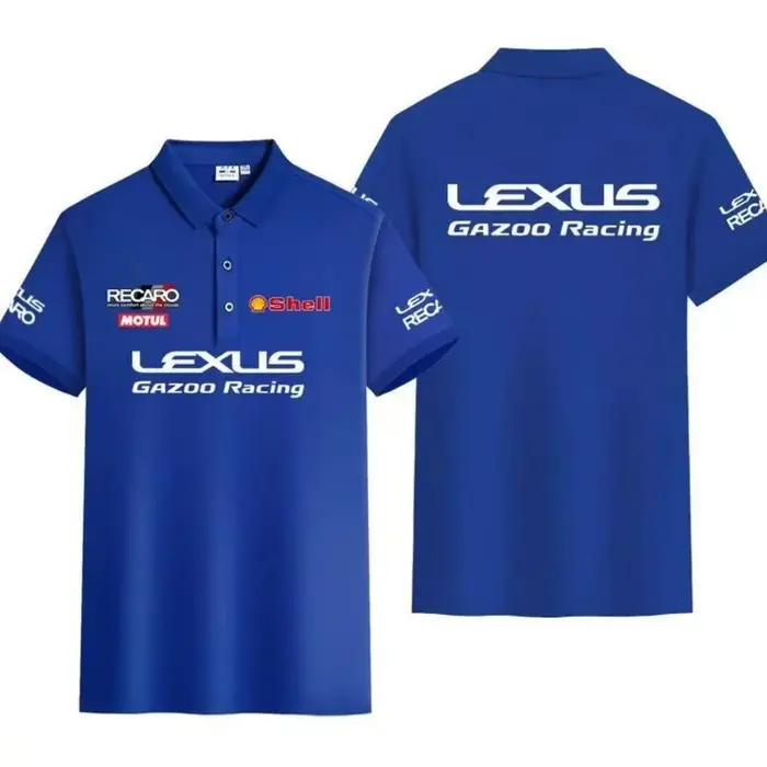 Polo personnalisé de l'équipe de course Lexus F1, tenue exclusive GR Racing, t-shirt pour les fans d