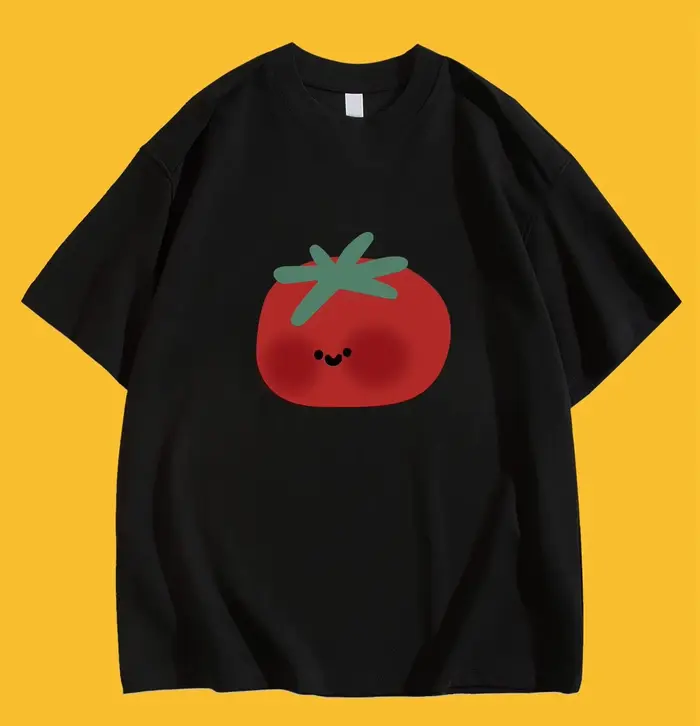 T-shirt drôle et mignon à motif tomate pour femmes et hommes