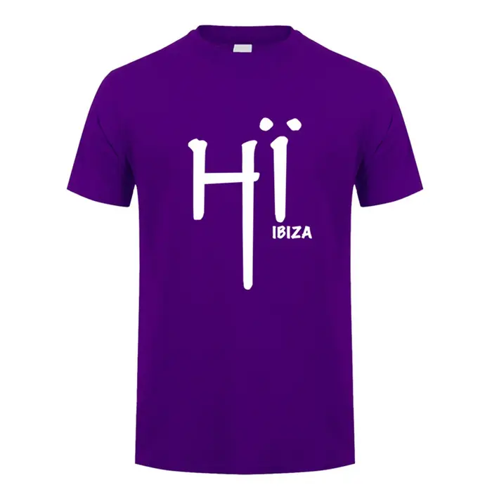 Hi Ibiza T Shirt été hommes coton manches courtes Hi