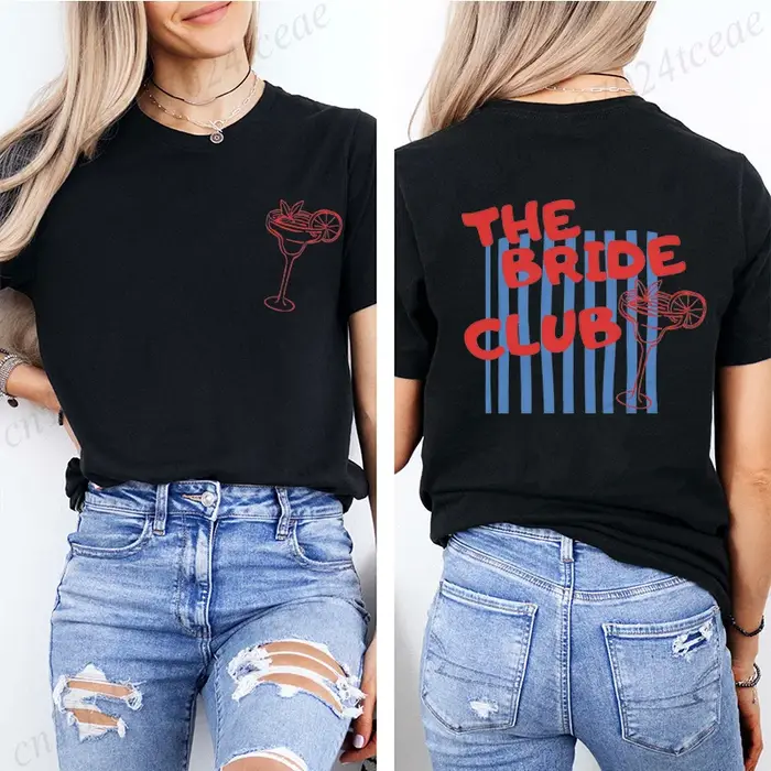 T-shirt de fête prénuptiale The Bride Club pour femme