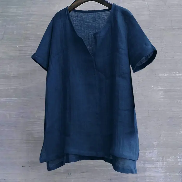Chemise homme 2026 décontractée été nouvelle en coton et lin à manches courtes couleur unie simple