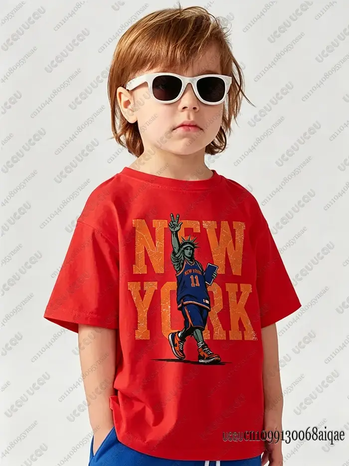 T-shirt de basket-ball Jalen Brunson 2026 New York Knicks pour adultes/enfants