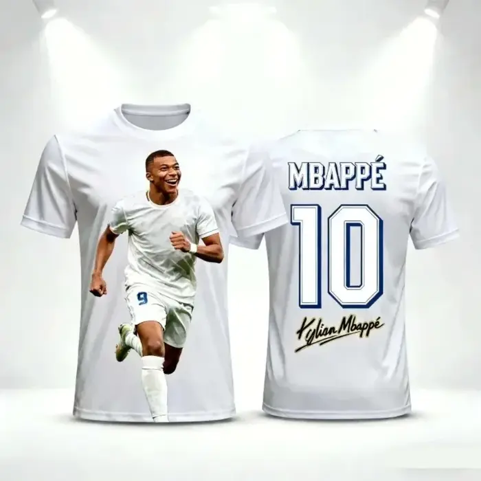 T-shirt de football Mbappé N°7 pour homme