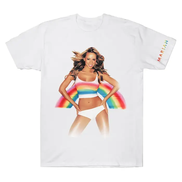 Mariah Carey Merch T-Shirt arc-en-ciel pour hommes femmes t-shirts en coton créatifs col rond à manches courtes