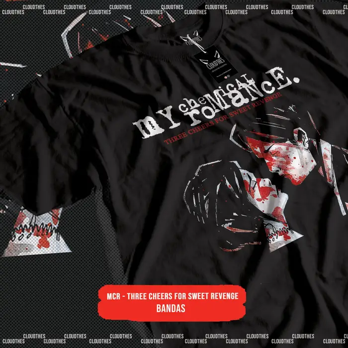 BANDAS MCR THE BLACK PARADE T-shirt femmes hommes gothique rétro surdimensionné Y2k rue à manches co