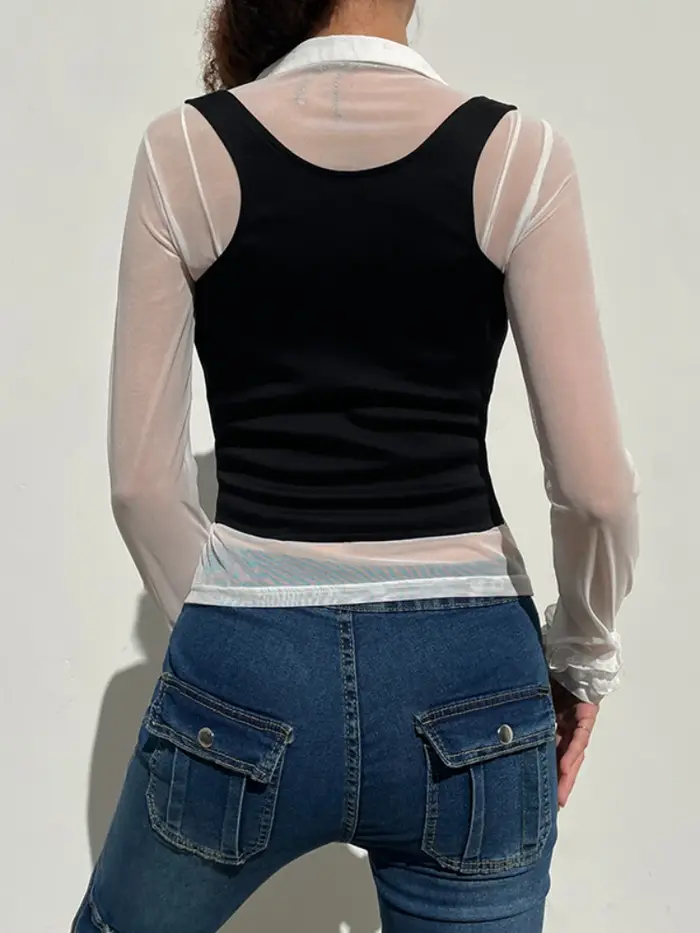 Orifice Goth-Corset Croisé Y2k pour Femme