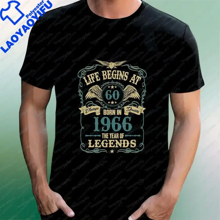 T-shirt rétro pour hommes pour le 60e anniversaire