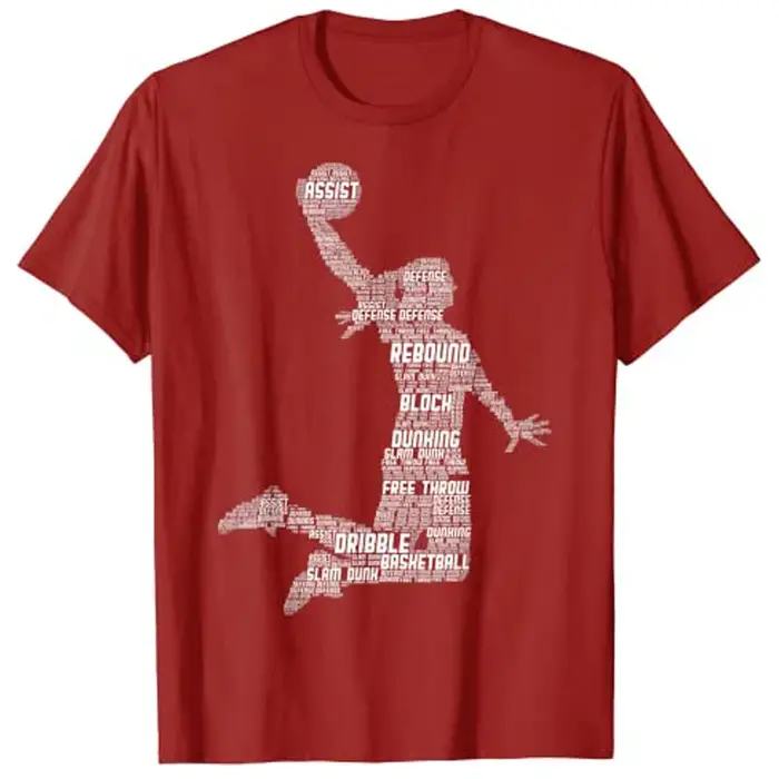 T-shirt graphique de basket-ball pour filles et femmes