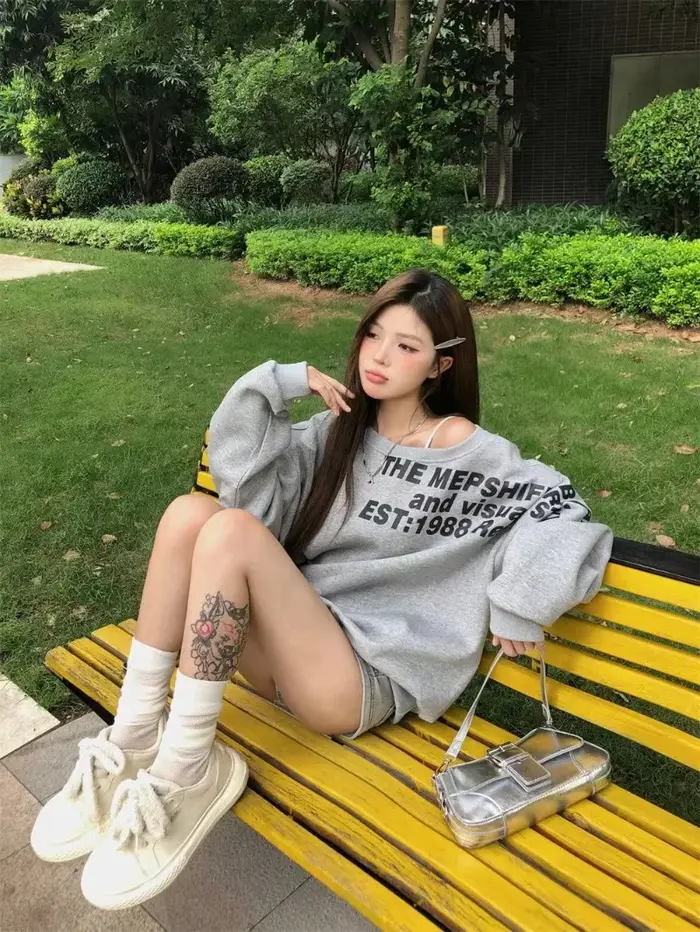 Sweat-shirt à manches longues pour femme