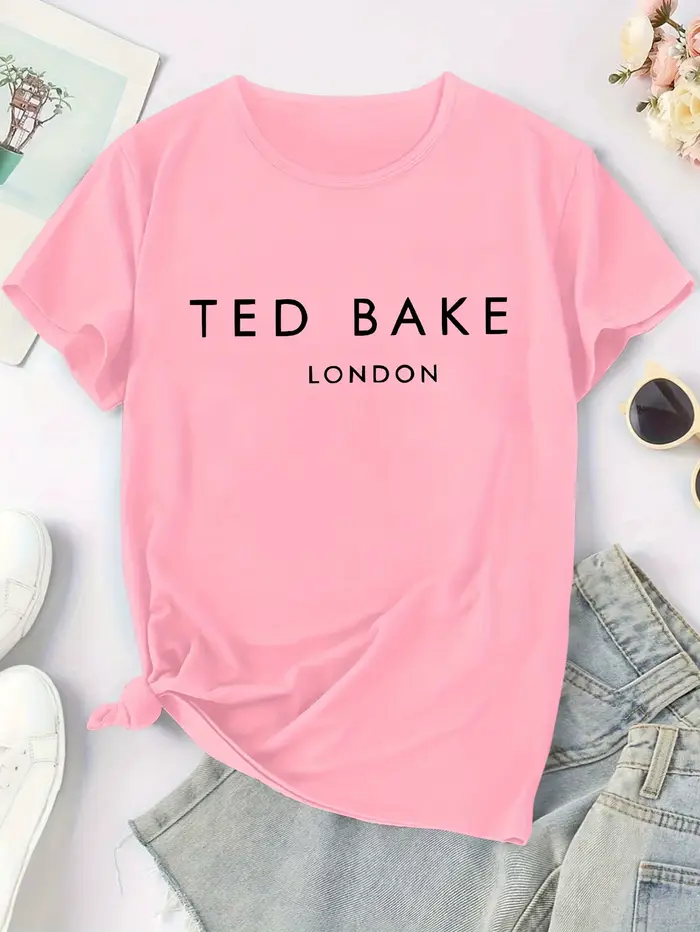 TEDBAKE LONDON T-Shirt imprimé graphique doux et extensible pour femme
