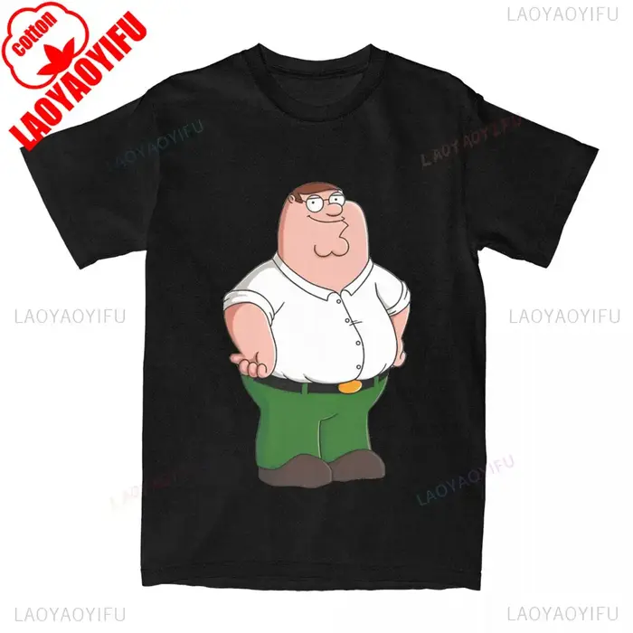 Family Guy Peter Griffin T-Shirt unisexe pour hommes femmes-t-shirt en coton graphique dessin animé 