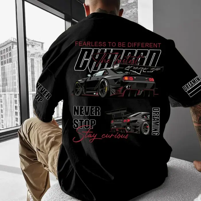 T-shirt imprimé Chicago Letter Racing pour adultes