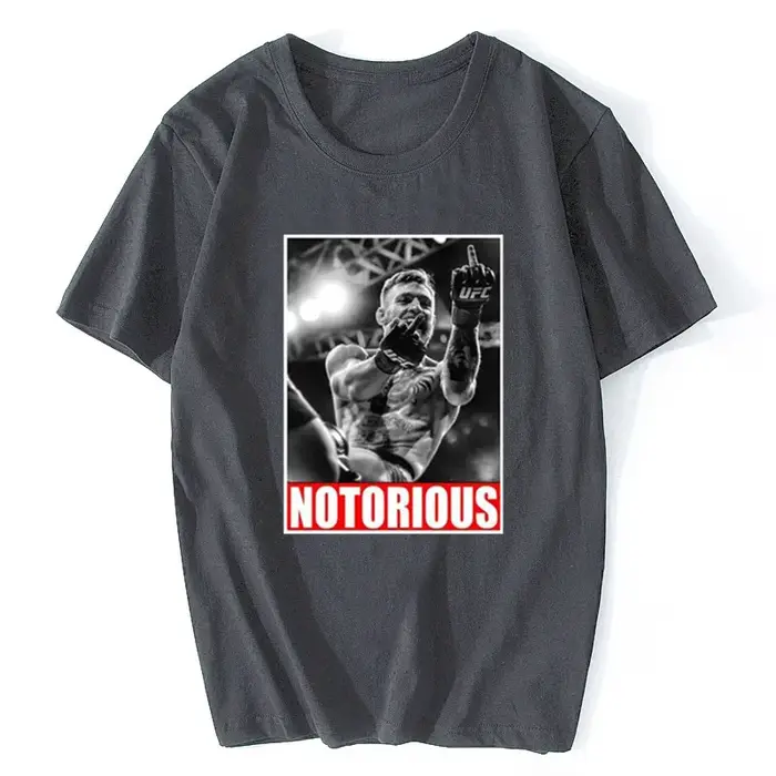 Conor McGregor notoire hommes Fan T-shirt Design drôle noir mode Streetwear
