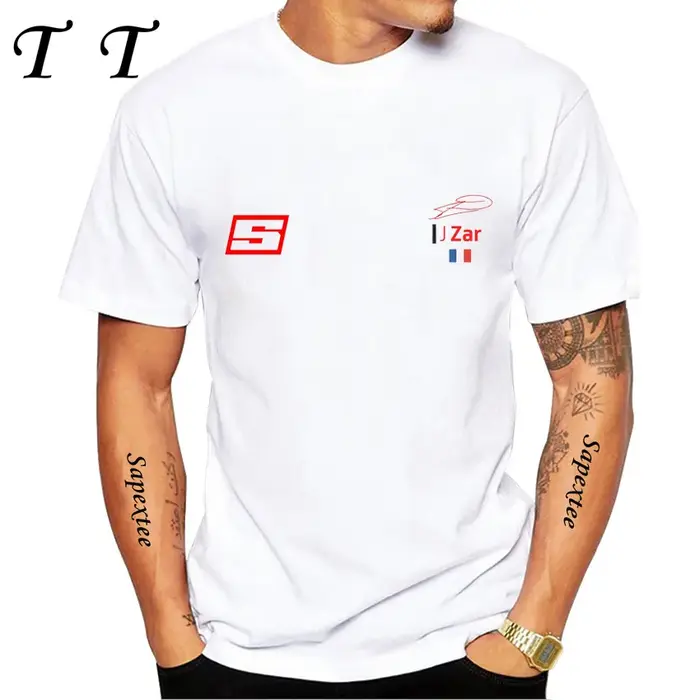 Johann Zarco 5 France GP équitation T-Shirt nouvel été hommes à manches courtes Hip Hop Sport garçon t-shirts occasionnels moto hauts blancs