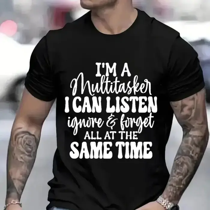 Nouveau T-shirt humoristique 2026 « I'M A MULTITASKER » pour hommes et femmes – T-shirts vintage fantaisie