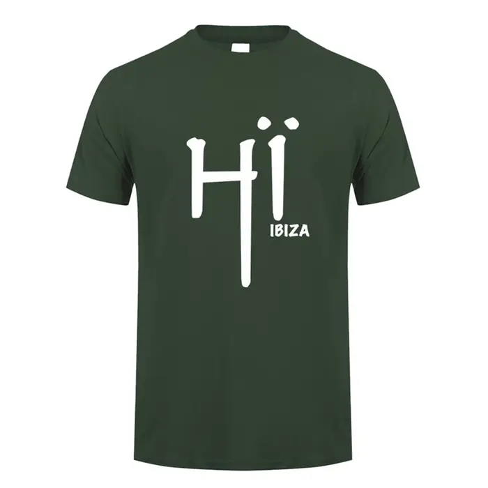Hi Ibiza T Shirt été hommes coton manches courtes Hi