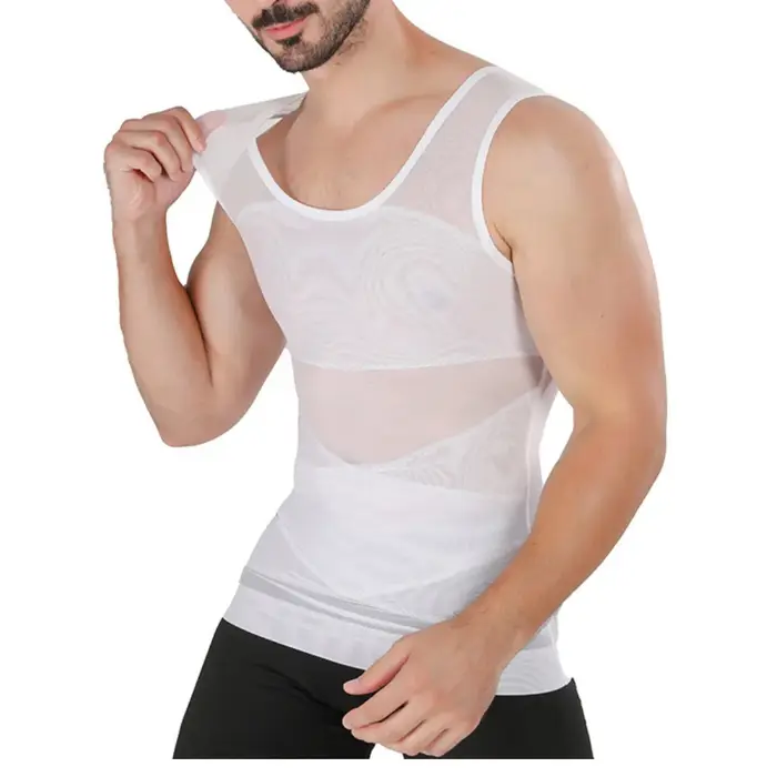 Débardeur de compression pour homme pour dissimuler la gynécomastie