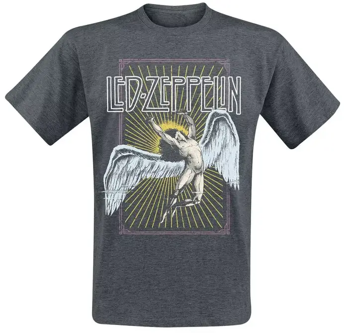 Madison Square Garden 1975 Led Zeppelin Band T-Shirt 100% coton