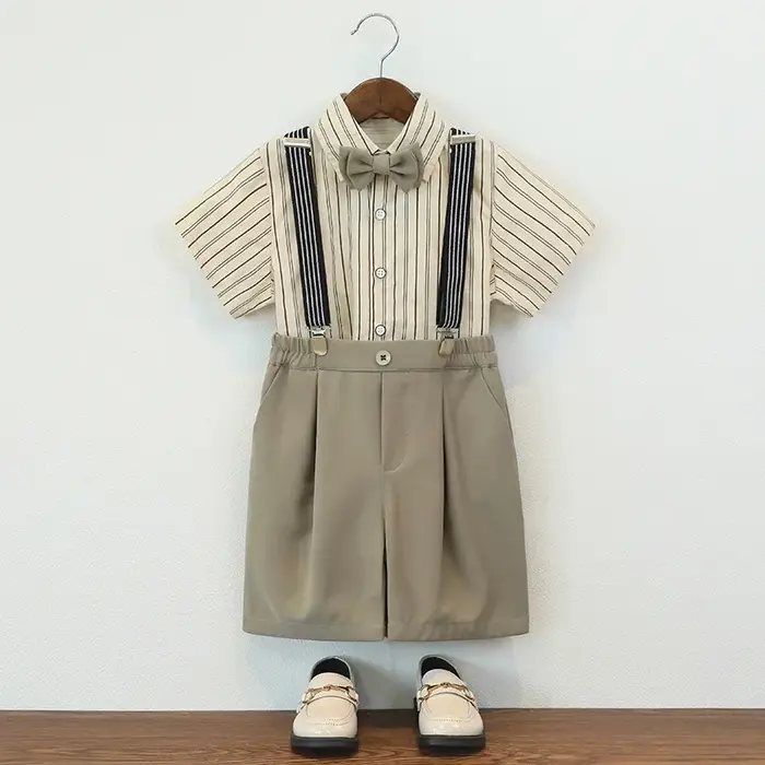 Ensemble chemise à manches courtes pour garçons