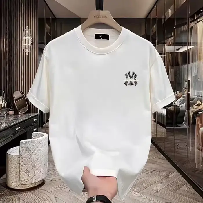 Nouveau T-shirt imprimé pour homme à manches courtes, tendance streetwear, col rond en coton, pour l
