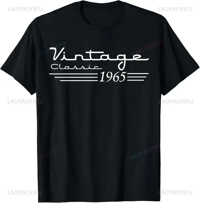 60 ans cadeaux hommes Vintage classique voiture 1965 60th anniversaire T-Shirt à manches courtes uni