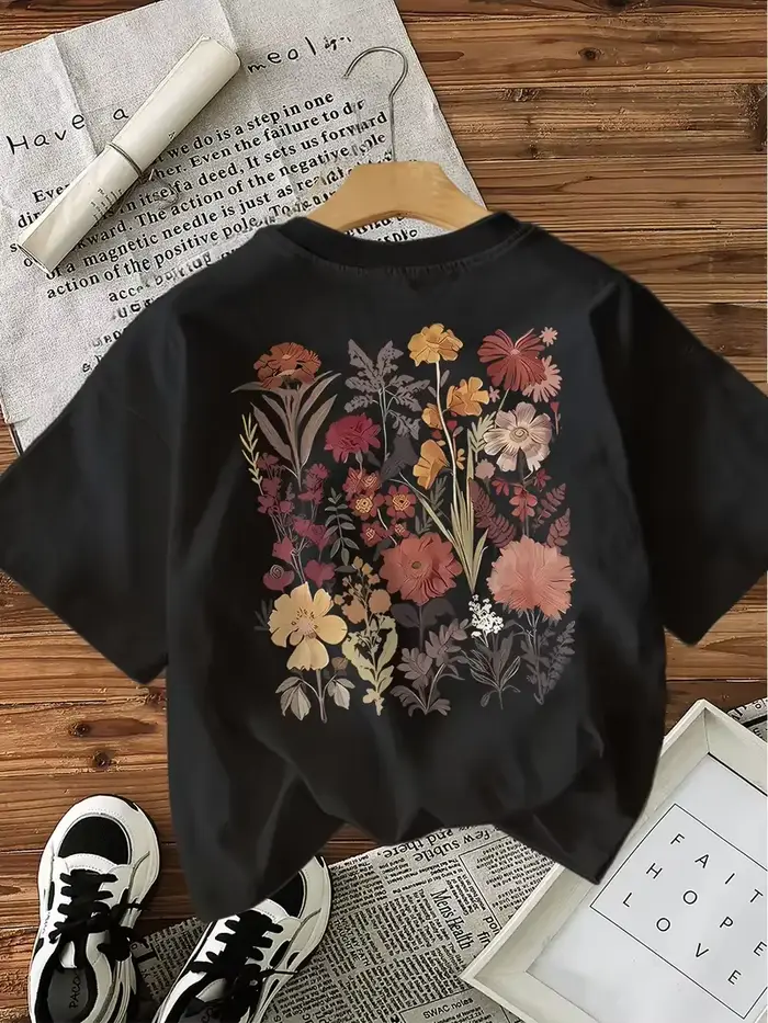 T-shirt à fleurs pour femmes