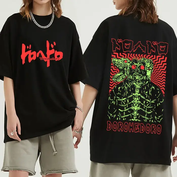 T-shirt Anime Dorohedoro Kaiman, T-shirt graphique gothique Manga, style unisexe haut de gamme, pour