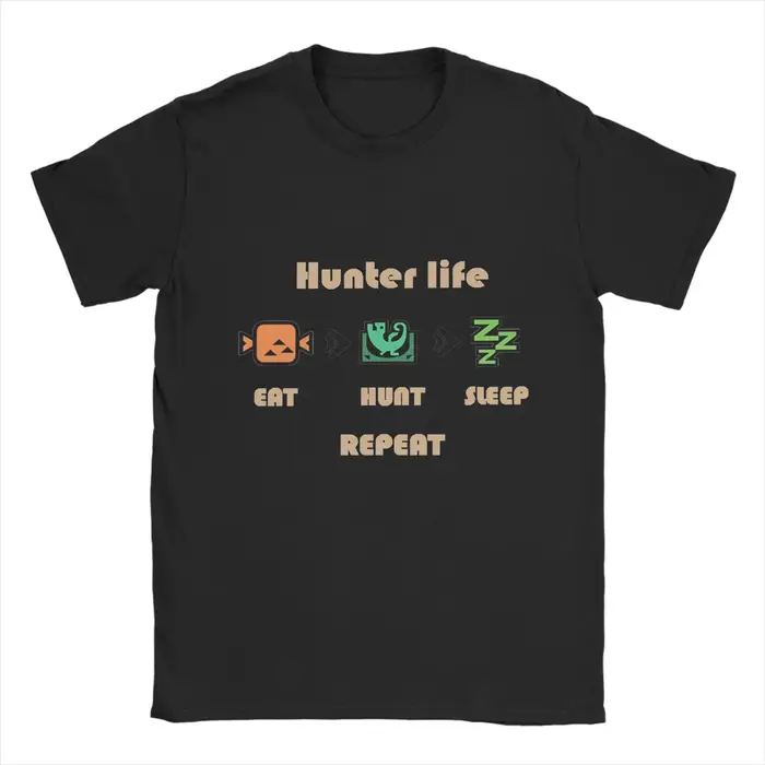 T-Shirt Monster Hunter pour hommes, vêtements en coton, décontracté, manches courtes, col rond, idée