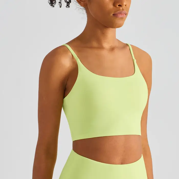Bretelles débardeurs de Yoga pour Fitness sensation nue soutien-gorge de Sport gilet de gymnastique femmes Camisole
