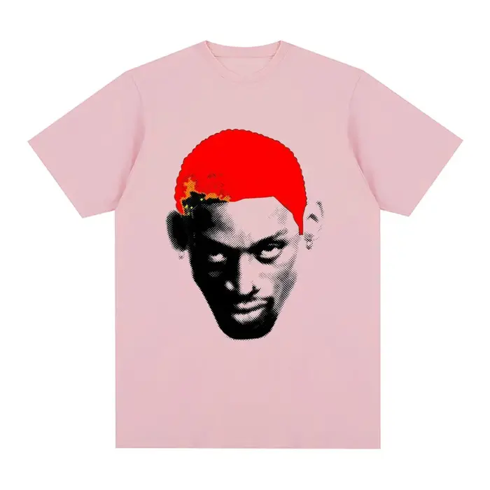 Dennis Rodman Hip Hop Streetwear 90 Rodzilla Vintage T-shirt coton hommes